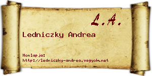 Ledniczky Andrea névjegykártya